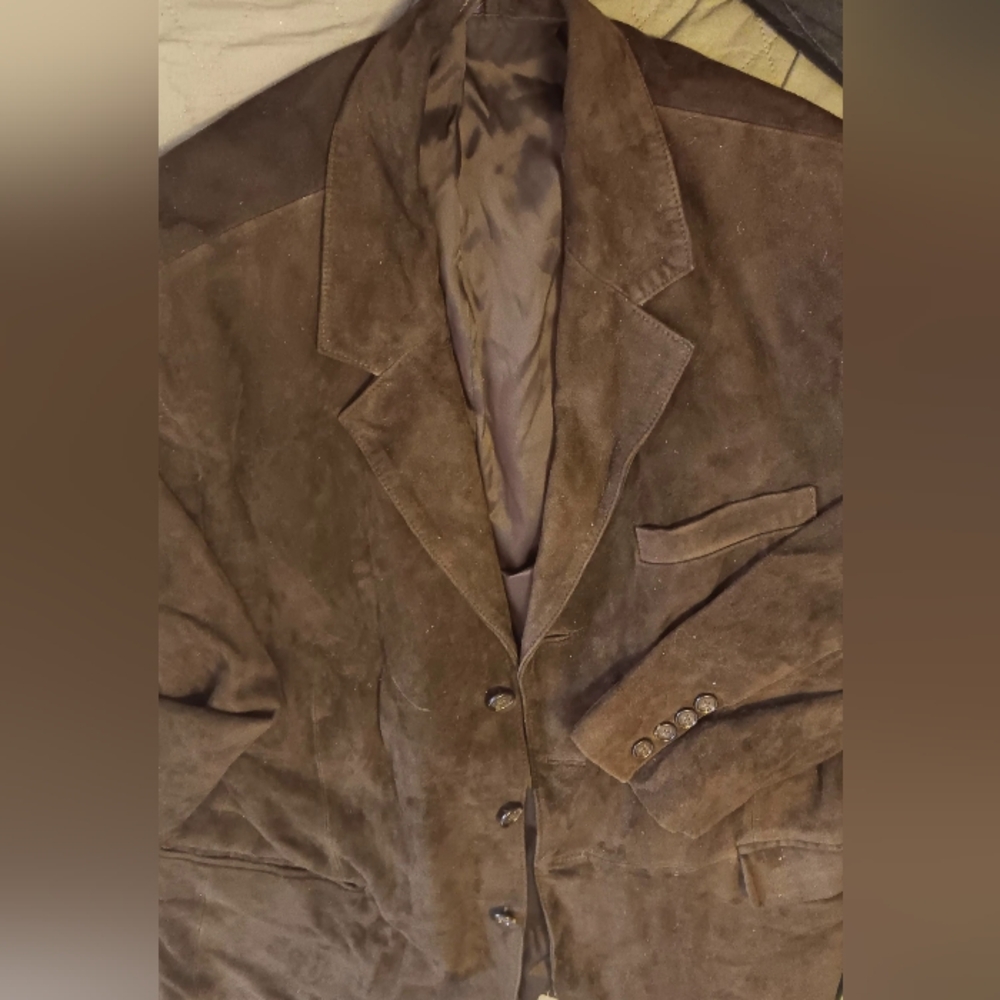Men's Brown Suede Performance Jacket - image 4